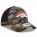 Men's Denver Broncos New Era Camo Woodland Shock Stitch Neo 39THIRTY Flex Hat 2772260
